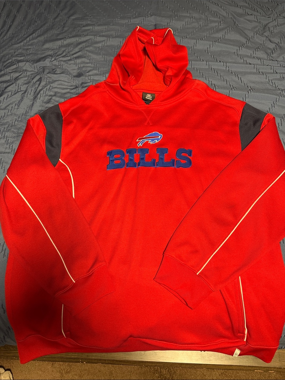 Reebok Red Buffalo Bills Pullover Hoodie